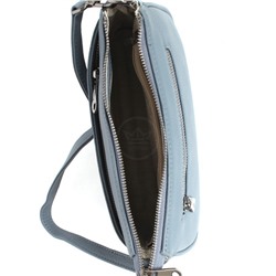 Сумка женская натуральная кожа GU 2023-822,  1отд+карм/перег,  плечевой ремень,  св.синий 257303