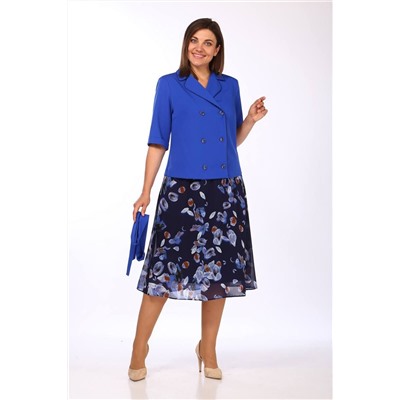 Lady Style Classic 2670/1 васильковый, Юбка,  Жакет