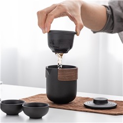 Набор для чайной церемонии 6 предметов на 4 персоны: чашка 35 мл, чайник 300 мл, черный