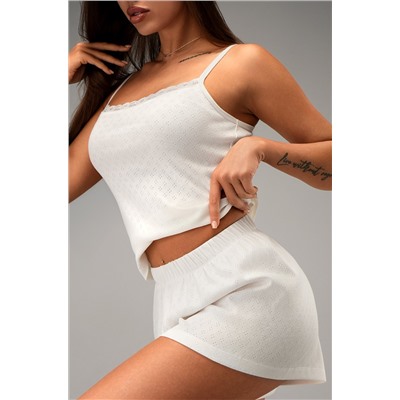 Женская пижама с шортами из ажурного хлопка Happyfox