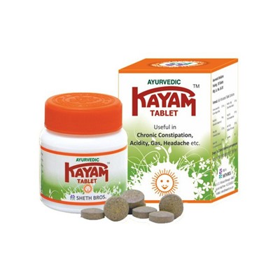 KAYAM Sheth Brothers (Каям аюрведические таблетки при запорах), 30 таб.