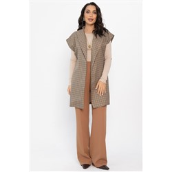 Жилет костюмный Жюлли (бежевый/клетка) Б14490-4М