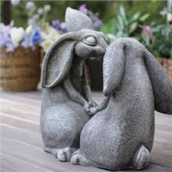 Фигурка Садовая композиция Любовь (серебро) H35см Ф314с