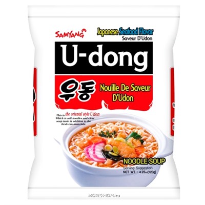 Лапша быстрого приготовления Удон U-Dong Samyang, Корея, 120 г, Акция