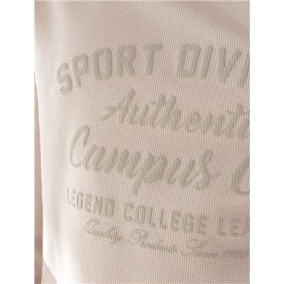 Свитшот из фактурного хлопка с авторским принтом