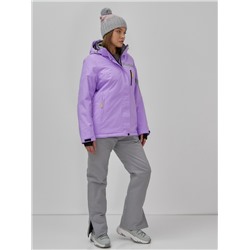 Горнолыжный костюм женский зимний сиреневого цвета 07017Sn