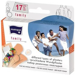 Набор пластырей различных видов MATOPAT FAMILY 17шт