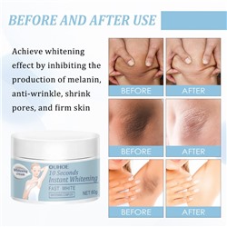 OUHOE Отбеливающий крем для  интимных зон, подмышек, 10 Sekonds Instant Whitening 60гр