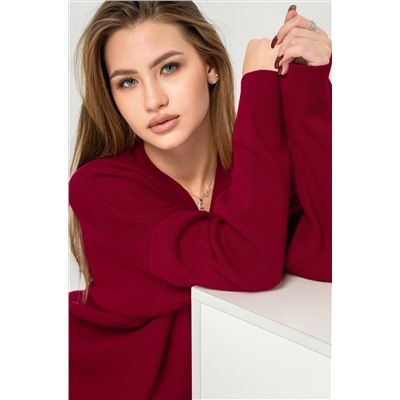 Женский удлиненный джемпер оверсайз с V-вырезом Happyfox