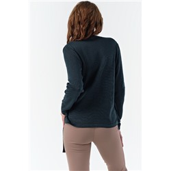 Кардиган вязаный короткий с запахом кедровый