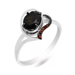 Кольцо из серебра гранат, СЦ-1265