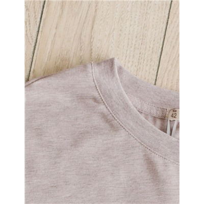 Футболка с принтом свободная эластичная из премиального хлопка