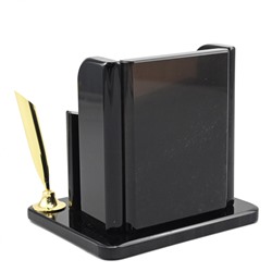 Письменный прибор из обсидиана мини 120*100*110мм.