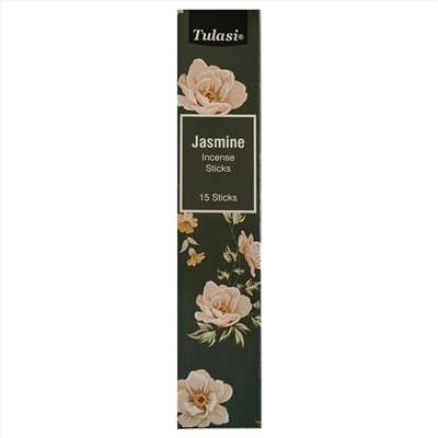 Tulasi JASMINE Incense Sticks, Sarathi (Туласи ЖАСМИН благовония палочки, Саратхи), 15 палочек.