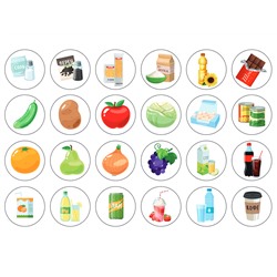 Лото для детей «В магазин за продуктами» с деревянными фишками
