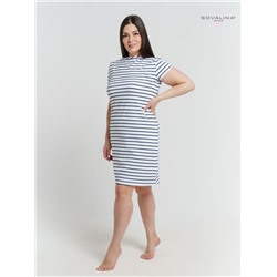 Платье-футболка женское бело-черный