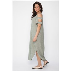 Платье В отпуск (зеленый меланж) П13708-8М