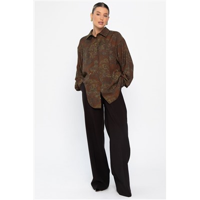 Блуза Тайна очарования (коричневая) Б14433-5М
