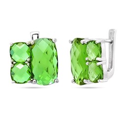 Серьги из серебра султанит, Ралинда