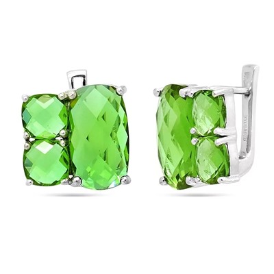 Серьги из серебра султанит, Ралинда