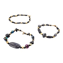 Браслеты своими руками «Бижу» (черно-белые)