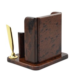 Письменный прибор из обсидиана мини 120*100*110мм