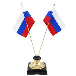 Подставка из камня "Два флага" 95*95*325мм
