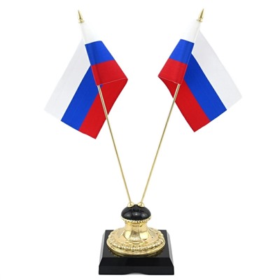 Подставка из камня "Два флага" 95*95*325мм