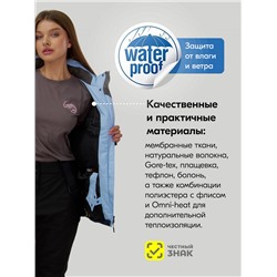 Горнолыжный костюм женский зимний персикового цвета 016P