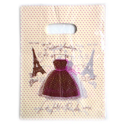 Пакет п/подарок 15*20см Fashion boutique (желтый в горошек)  (мин.100шт.) АКЦИЯ! СКИДКА 40%