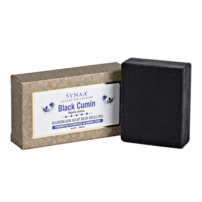 BLACK CUMIN Handmade Soap Skin Healing, Aasha Herbals (ЧЁРНЫЙ ТМИН мыло ручной работы, исцеляющее, Ааша Хербалс), 100 г.