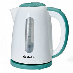 Чайник электрический 2200 Вт, 1,7 л DELTA DL-1106 белый с мятным
