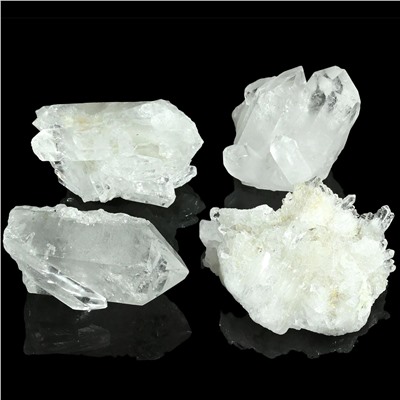 Кристаллы горного хрусталя 75*41*37мм, 140-159г