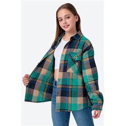 Детская теплая фланелевая рубашка в клетку Happyfox