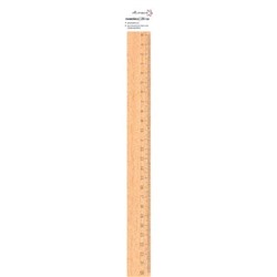Линейка дерев. 25см Attomex (вып.по 2шт.) 5091802