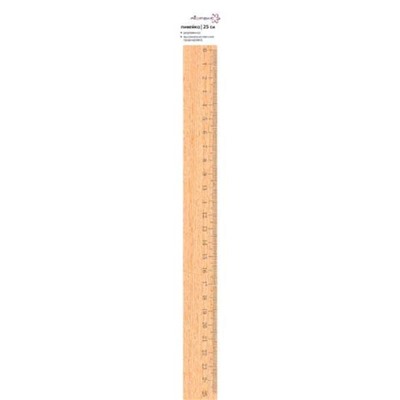 Линейка дерев. 25см Attomex (вып.по 2шт.) 5091802