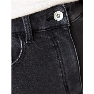 Прямые джинсы из эластичного денима на флисе