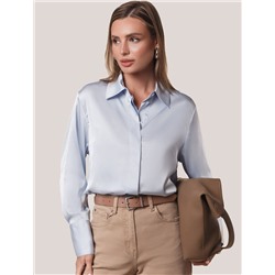 Блузка из сатина с эластаном