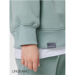 Женский свитшот оверсайз из футера с начесом Lingeamo мятный ВК-23 (25)