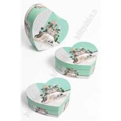 Коробки подарочные сердечко 3 в 1 с рисунком, 24*21*9,8 см (SF-5643В)