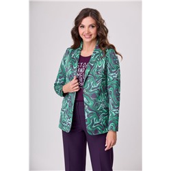 БелЭльСтиль 203-1 12 22+596-1 06 22 зеленый+фуксия, Брюки,  Жакет