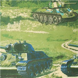 Постельное бельё 2сп «Традиция: Танки», 175х217 см, 180х220 см, 70х70 см - 2 шт