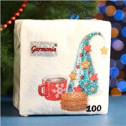Салфетки бум. 24*24 100шт. НГ Волшебный колпак