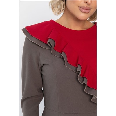 Платье Эванесса (трюфельно-красное) П12746-35М