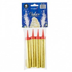 Свечи для торта Римские "Фонтаны" 10 см, 4 шт