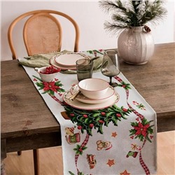 Дорожка столовая "Новогодняя ностальгия" 45*150 см. хлопок 100%