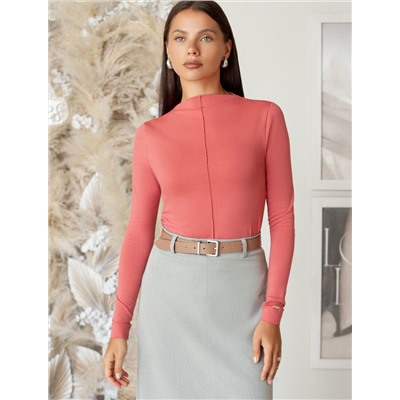 Джемпер с цельнокроеным воротом из премиального хлопка