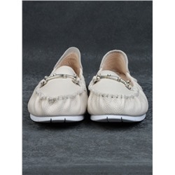 D309M LIGHT BEIGE Мокасины женские (натуральная кожа) размер 36