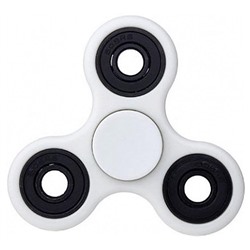 Антистресс Hand Spinner Спиннер 8см белый с черными вставками SH 999374