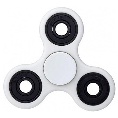 Антистресс Hand Spinner Спиннер 8см белый с черными вставками SH 999374